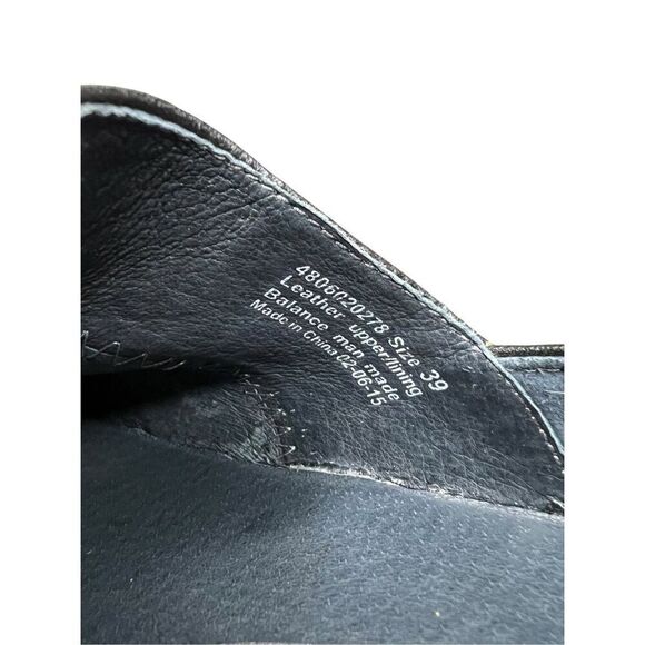 Dansko Women’s 9 Tenley Leather Clogs Black Brown Comfort Shoes - Picture 6 of 7